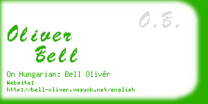 oliver bell business card